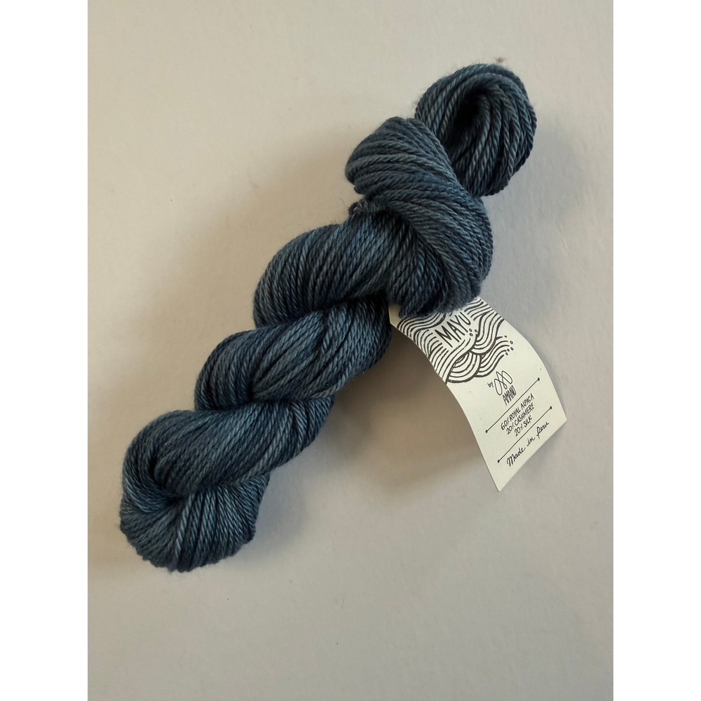 Amano Mayu Alpaca Cashmere Silk Yarn Blue 50g 109yd Luxury Yarn